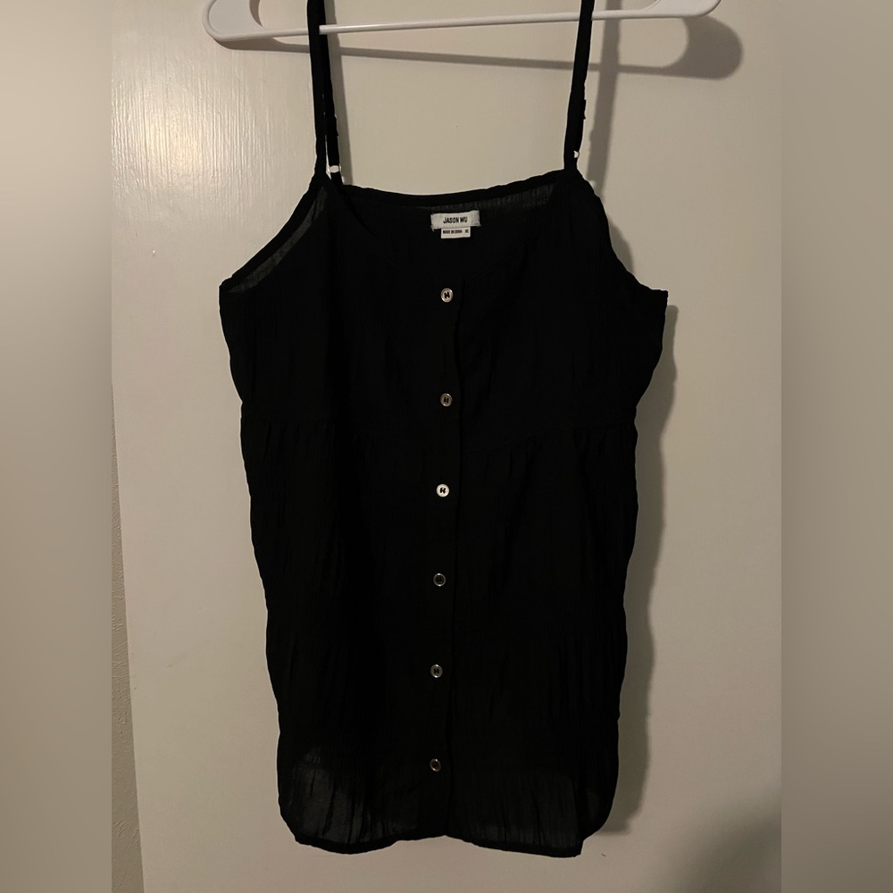 Jason Wu Black Camisole with Button Detail